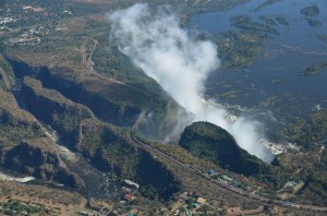 The beauty of Zambia - Victoria Falls from the air.(picture courtesy of Andy Kradolfer)