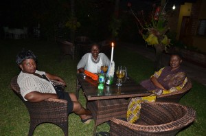 The middle class in Zambia is growing. A girl's night out at one of Kitwe's finer restaurants. 