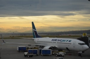 Landed in Calgary, Alberta with the gradios Rocky Mountains in the background. 